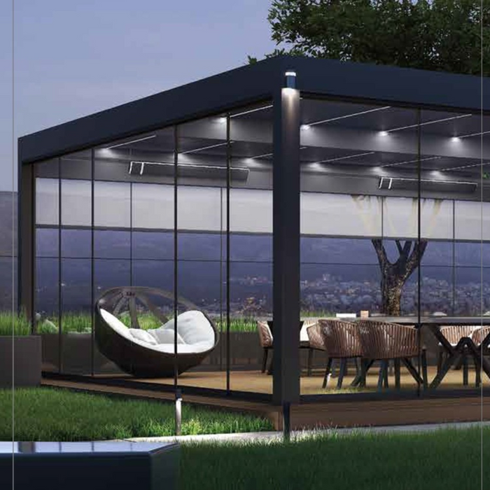 VistaGlide Enclosed Pergola Pavilion