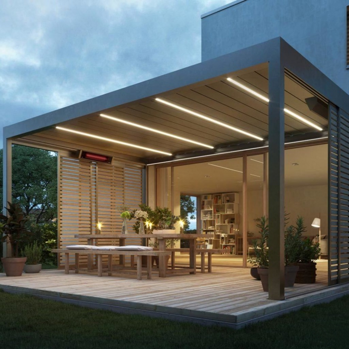 VistaGlide Enclosed Pergola Pavilion